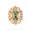 GS534 E - 14 Karat Gold Emerald Slide 