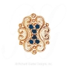 GS534 S - 14 Karat Gold Sapphire Slide 