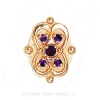 GS538 AMY - 14 Karat Gold Amethyst Slide 