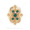 GS538 E - 14 Karat Gold Emerald Slide 