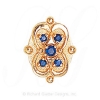 GS538 S - 14 Karat Gold Sapphire Slide 
