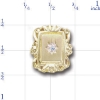A2696 14K RECT SHAPED SLIDE WITH 1 DIAMOND 