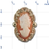 A4114 14K CAMEO SLIDE WITH FILIGREE DESIGN 