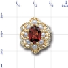 A1605 14K GARNET / PEARL SLIDE 