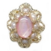 A1605 14K PINK PAUA WITH PEARLS SLIDE 