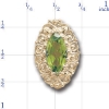 A1609 14K MARQUISE PERIDOT FILIGREE SLIDE 