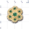 A1611 14K 7EMERALD FLOWER SLIDE 