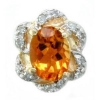 A1615 14K CITRINE 12 DIAMOND SLIDE 