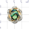 A1615 14K GREEN PAUA 12 DIAMOND SLIDE 