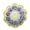 A1691 14K OPAL/TANZANITE SLIDE 