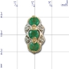 A2194 14K SLIDE WITH 3 ROUND EMERALD & 4 DIAMONDS 