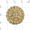 A2425 14K SLIDE WITH 25 DIAMONDS & CENTER FLOWER DESIGN 