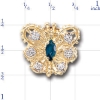 A2595 14K BUTTERFLY SLIDE WITH MARQUISE SAPPHIRE & 6 DIAMONDS 