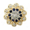 A2656 14K FLOWER SLIDE WITH 17 DIAMONDS & 10SAPPHIRE 