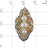 A2980 14K RETRO SLIDE WITH 3 PEARLS 