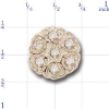 A2984 14K FLOWER SHAPED SLIDE WITH DIAMONDS 