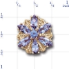 A3003 14K SLIDE WITH TANZANITE IN CENTER OF FLOWER DESIGN 1/2CT 