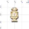A3416 14K GIRL SLIDE WITH DIAMOND CENTER 