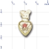 A3417 14K BOYS HEAD SLIDE WITH BIRTHSTONE IN HEART 