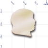 A3421 14K GIRL FACE SILHOUETTE SLIDE 