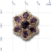 A4098 14K AMETHYST FLOWER SLIDE 
