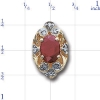 A4131 14K RUBY AND DIAMOND SLIDE 