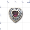 A4147 14K GRAPE RHODOLITE HEART SLIDE(HORIZONTAL) 
