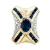 A4341 14K SAPPHIRE & DIAMOND SLIDE 