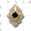 A4418 14K SQ ONYX SLIDE 