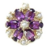 A4434 14K GR RHODOLITE & PEARL SLIDE 