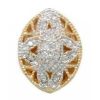A5006 14K DIAMOND SLIDE WITH MILGRAIN 