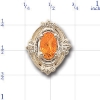 AC116 14K MADARIN GARNET SLIDE 