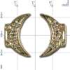 AC123 14K MOON SHAPED SLIDE WITH 4 DIAMONDS 