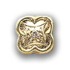 AC158 14K CLOVER SHAPED SLIDE WITH ROUND DIAMOND 