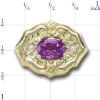 AC162 14K SLIDE WITH AMETHYST & 2 SEED PEARLS 