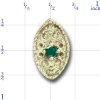 AC16 14K EMERALD SLIDE 
