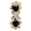 AC247 14K SAPPHIRE & DIAMOND SLIDE SPACER 