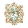 AC256 14K GREEN QUARTZ SLIDE WITH 8DIAMONDS 