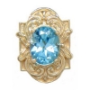 AC261 14K BLUE TOPAZ SLIDE 