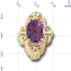 AC264 14K AMETHYST SLIDE 