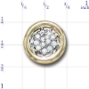 AC306 14K ROUND SLIDE WITH DIAMOND PLATE TOP 