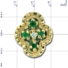 AC37 14K EMERALD & DIAMOND SLIDE 