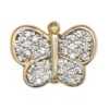 AC391 14K DIAMOND BUTTERFLY SLIDE 