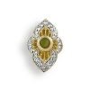 AC404 14K SLIDE WITH DIAMONDS AND BEZEL PERIDOT 