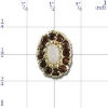 AC426 14K SLIDE WITH OPAL CENTER/GARNET SIDES 