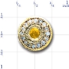 AC474 14K ROUND SLIDE WITH BEZEL CITRINE & DIAMOND'S 