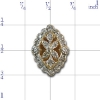 AC497 14K DIAMOND SLIDE -ANTIQUE LOOK 