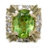 AC4 14K PERIDOT 10 DIAMOND SLIDE 
