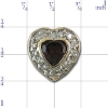 AC502 14K HEART BEZEL RASP RHODOLITE DIAMOND SLIDE 