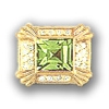 AC539 14K SQ PERIDOT & DIAMOND SLIDE 